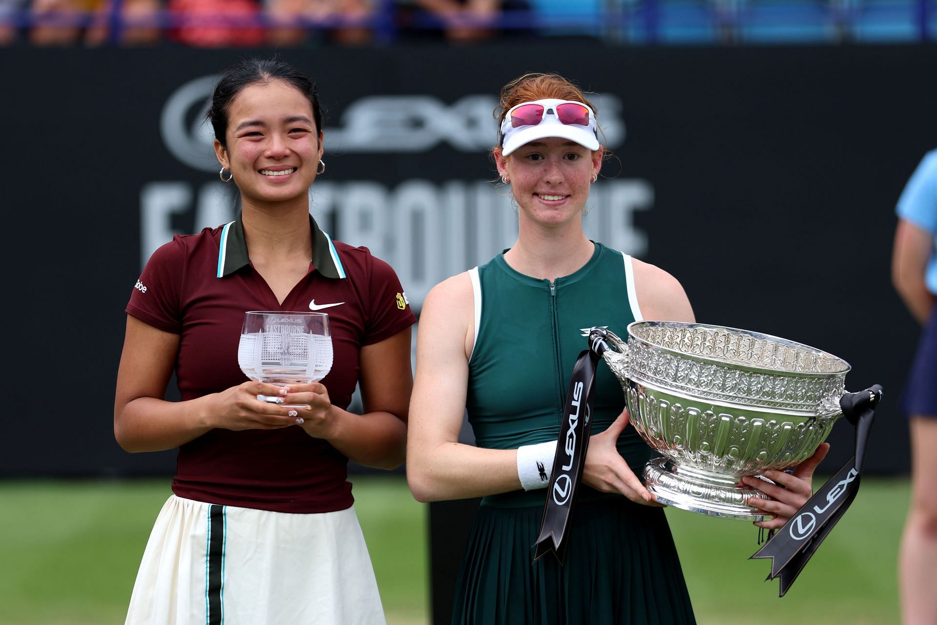 Alexandra Eala and Maya Joint at the 2025 Lexus Eastbourne Open - Source: Getty